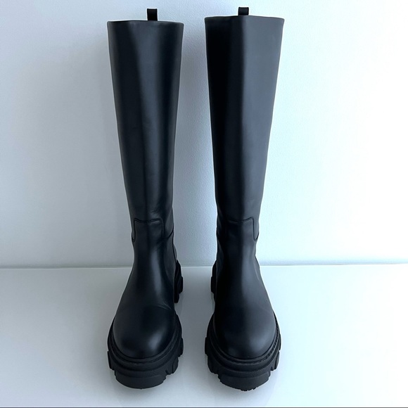 Gia Borghini X Pernille Teisbaek black leather knee-high boots - Picture 2 of 14